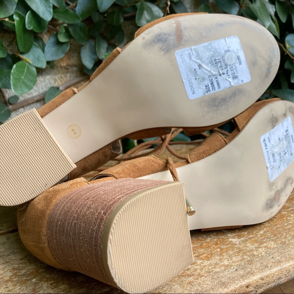 Steve Madden Ankle Wrap Lace Up Sandals - Picture 2 of 6